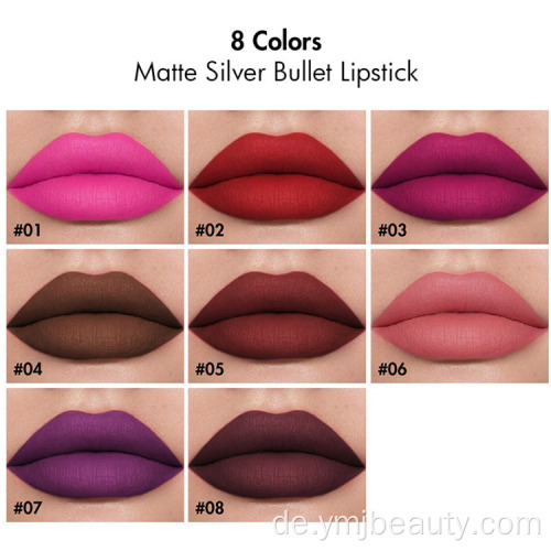 8 Farben feuchtigkeitsspendendes Etikett mattes Lippenstock Lippenstift